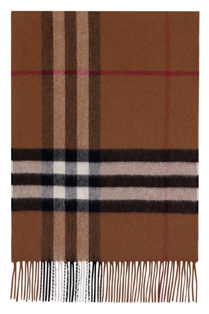 Checked cashmere scarf-1